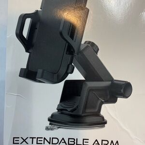 Extendable Arm Car Phone Mount - Black